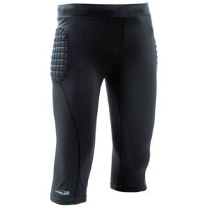 Precision Childrens/Kids Padded 3/4 Baselayer Goalkeeper Thermal Bottoms / Black